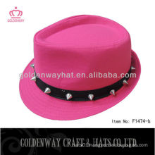 fedora hat for girls beautiful with rivet fashion new design for party